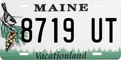 ME license plate 8719UT