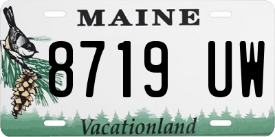 ME license plate 8719UW