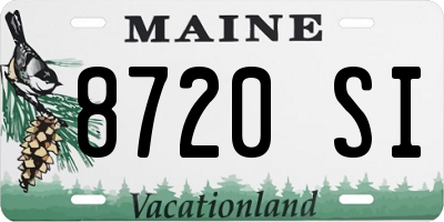 ME license plate 8720SI