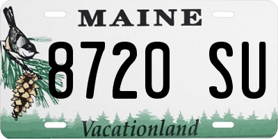 ME license plate 8720SU