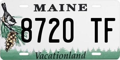 ME license plate 8720TF