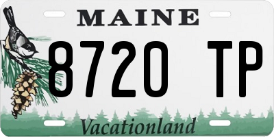 ME license plate 8720TP