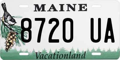 ME license plate 8720UA