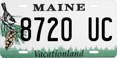 ME license plate 8720UC