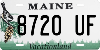 ME license plate 8720UF