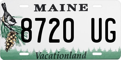 ME license plate 8720UG