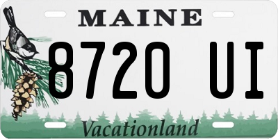 ME license plate 8720UI