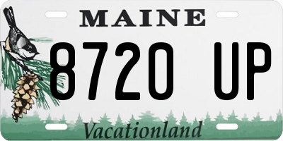 ME license plate 8720UP