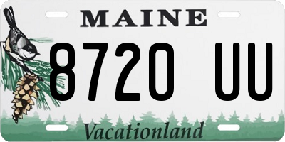 ME license plate 8720UU