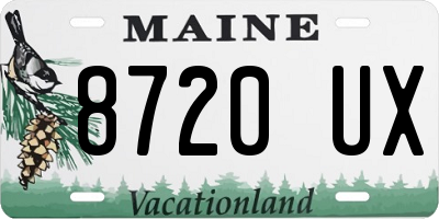 ME license plate 8720UX