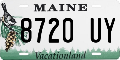 ME license plate 8720UY