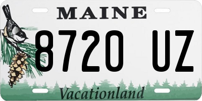 ME license plate 8720UZ
