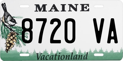 ME license plate 8720VA