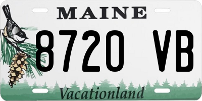 ME license plate 8720VB