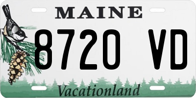 ME license plate 8720VD