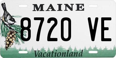 ME license plate 8720VE
