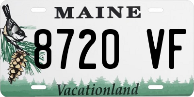 ME license plate 8720VF