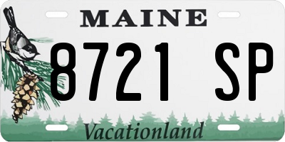 ME license plate 8721SP