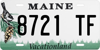 ME license plate 8721TF