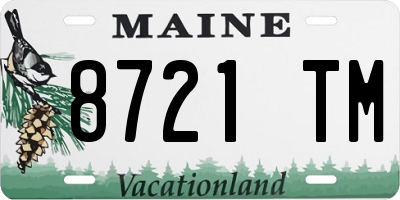 ME license plate 8721TM