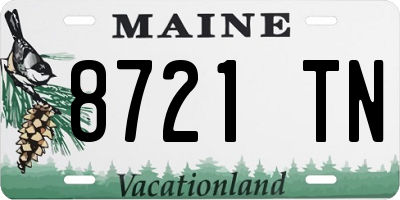 ME license plate 8721TN