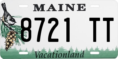 ME license plate 8721TT