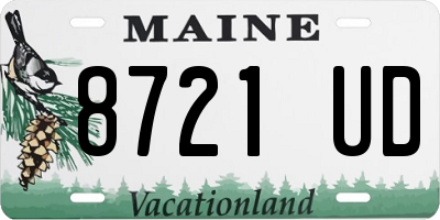 ME license plate 8721UD