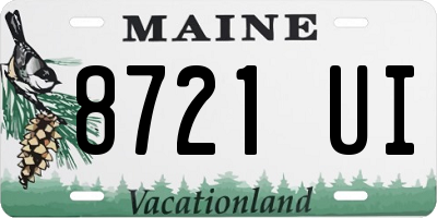 ME license plate 8721UI