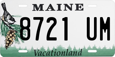 ME license plate 8721UM