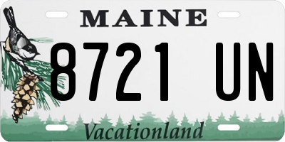 ME license plate 8721UN