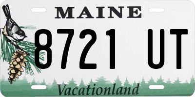 ME license plate 8721UT