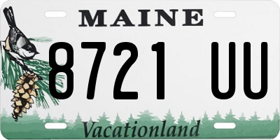 ME license plate 8721UU