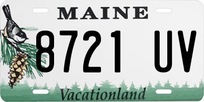 ME license plate 8721UV