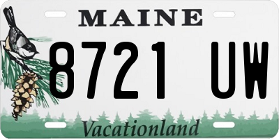 ME license plate 8721UW