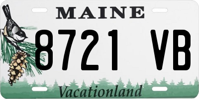 ME license plate 8721VB