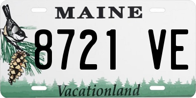 ME license plate 8721VE
