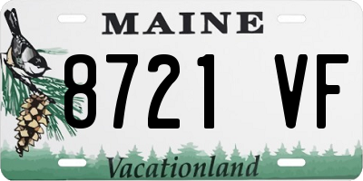 ME license plate 8721VF