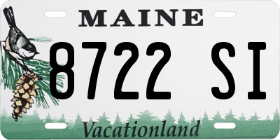 ME license plate 8722SI