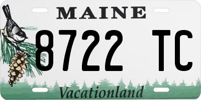 ME license plate 8722TC