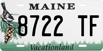 ME license plate 8722TF