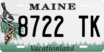 ME license plate 8722TK