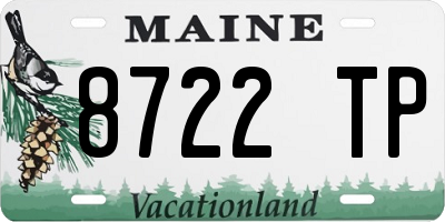 ME license plate 8722TP