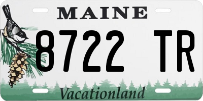 ME license plate 8722TR