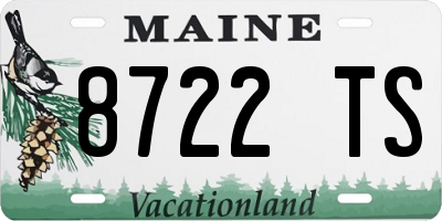 ME license plate 8722TS