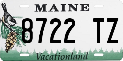 ME license plate 8722TZ