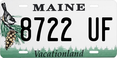 ME license plate 8722UF