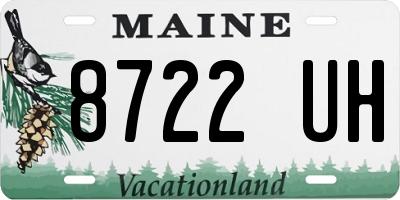 ME license plate 8722UH