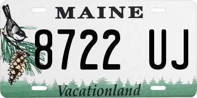 ME license plate 8722UJ