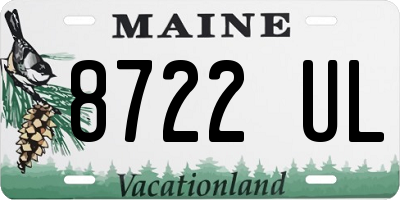 ME license plate 8722UL