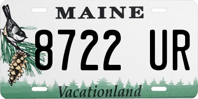 ME license plate 8722UR
